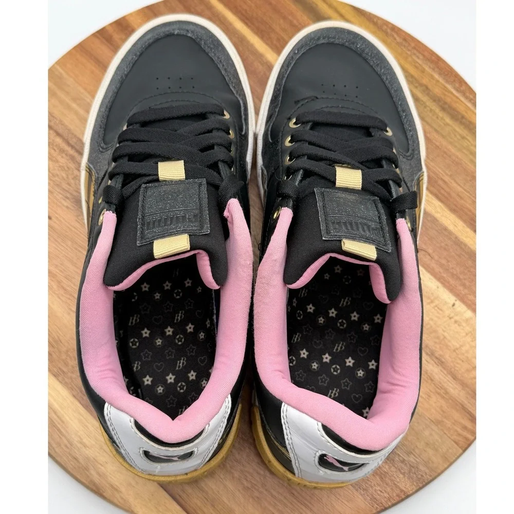 Puma Women's Size 6 1/2 C Cali Star Glitter Gold Pink Platform Sneakers 0607